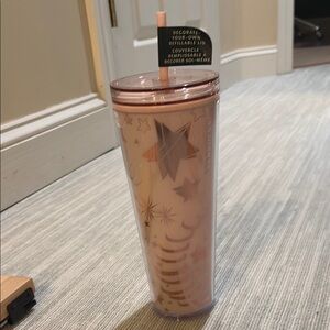 Starbucks Pink Tumbler with Straw